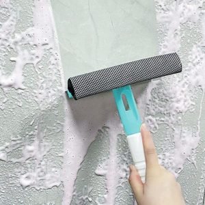 3 In 1 Spray, Sponge And Wipe Multifunctional Glass Cleaning Brush Wiper (Random Color)