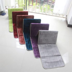 Foldable Prayer Mat & Backrest 2-in-1 – Comfortable & Portable (Random Color)