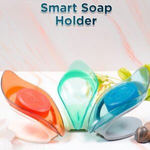 Smart Wall-Mounted Soap Holder – No-Drill, Fast Drain, Space-Saving Design