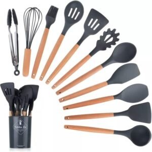 12-Piece Silicone Cooking Utensil Set – Heat Resistant & Non-Toxic