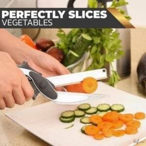 2-in-1 Clever Cutter – Kitchen Scissors & Quick Vegetable Chopper