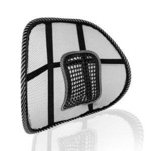 1 Piece Lumbar Back Support – Mesh Cushion Backrest for Office, Home & Car Seat