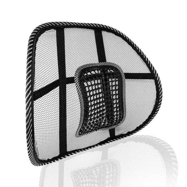 1 Piece Lumbar Back Support – Mesh Cushion Backrest for Office, Home & Car Seat